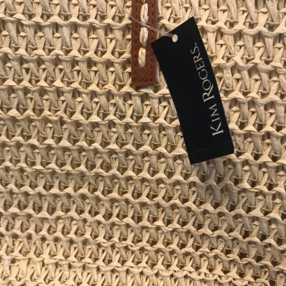 NWT Kim Roger crocheted staw bag - Picture 3 of 4